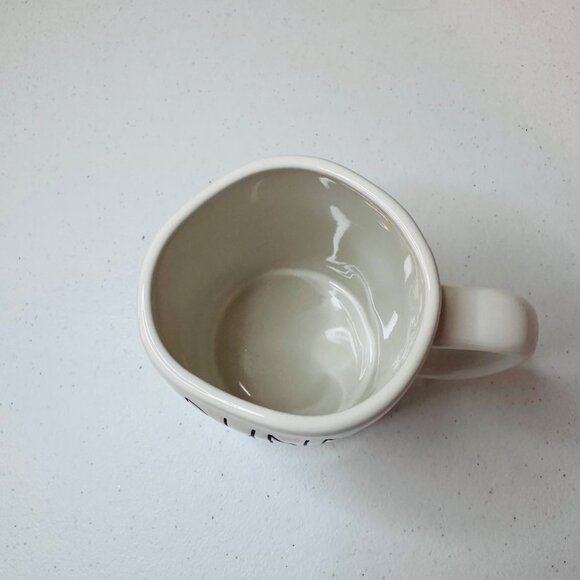 Rae Dunn "Dunn Hunter" Ceramic Coffee Mug White Black Text - Picture 6 of 7